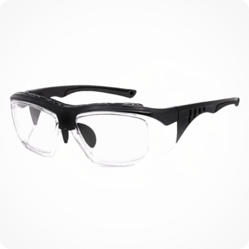 Adlux Safety FR ADLUX SAFETY S009 BLACK  S54E,ANSI Z87.1  Rated Prescription  Safety Glasses