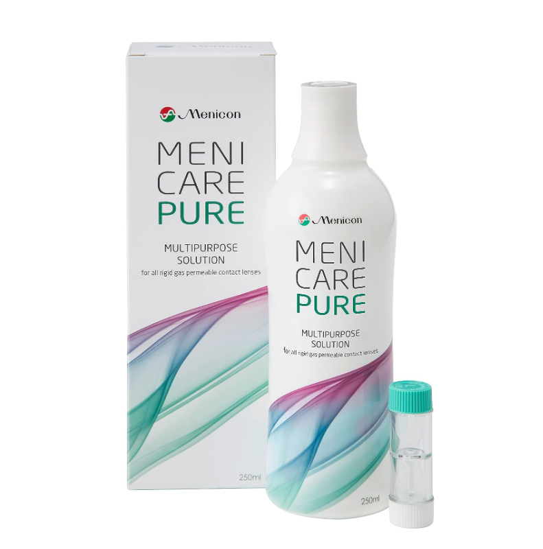 Menicare Pure Multipurpose Solution 250 ml for Rigid Gas Permeable Contact Lenses