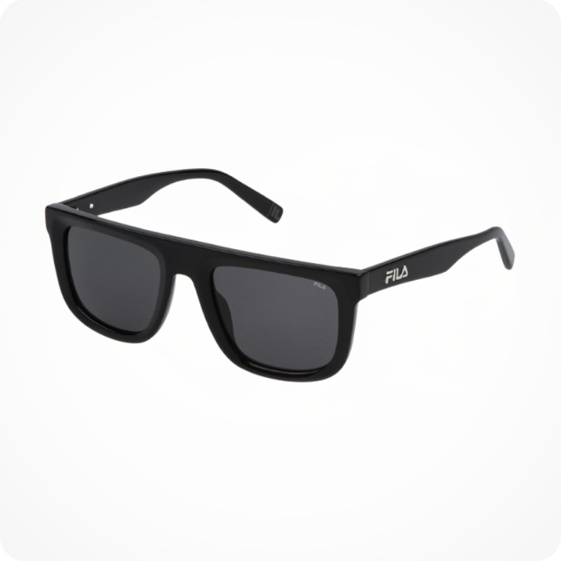 FILA nero lucido rectangle style sunglasses