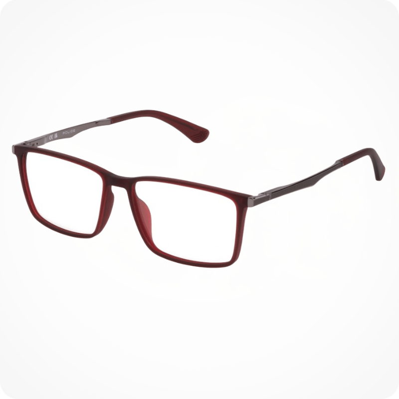 Police Square Style Eyeglasses Frame