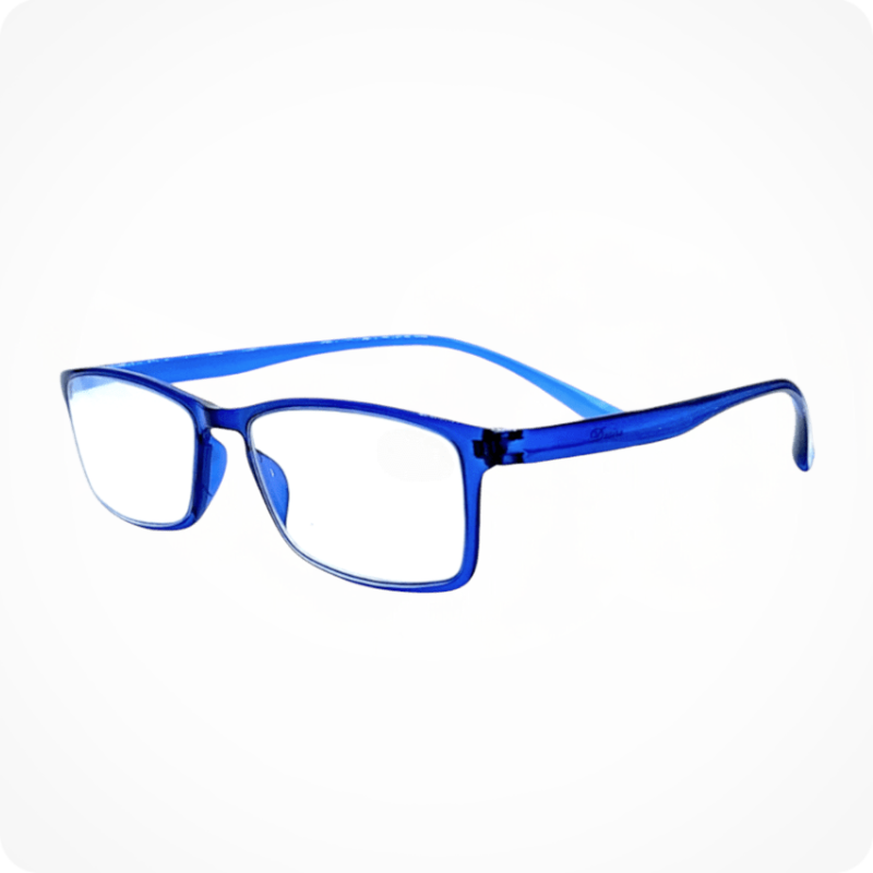 Desire Anti-Blue Light Reading Glasses - Shiny Blue