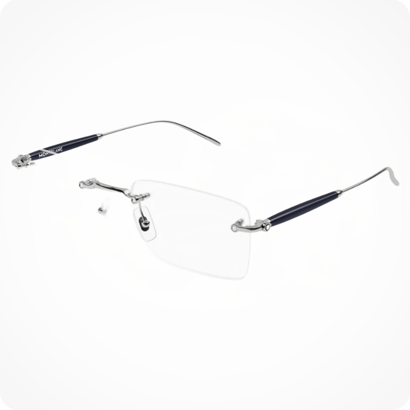 Mont Blanc Rectangle-Style Eyeglasses Frame