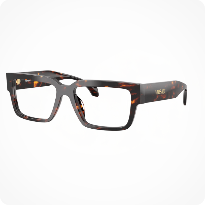 Versace Rectangle Style Eyeglasses Frame