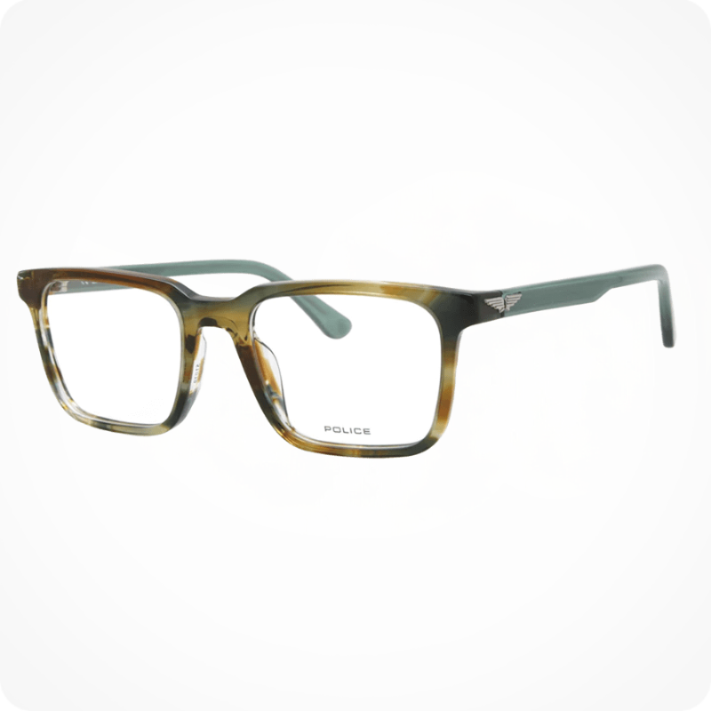 Police Square Style Eyeglasses Frame