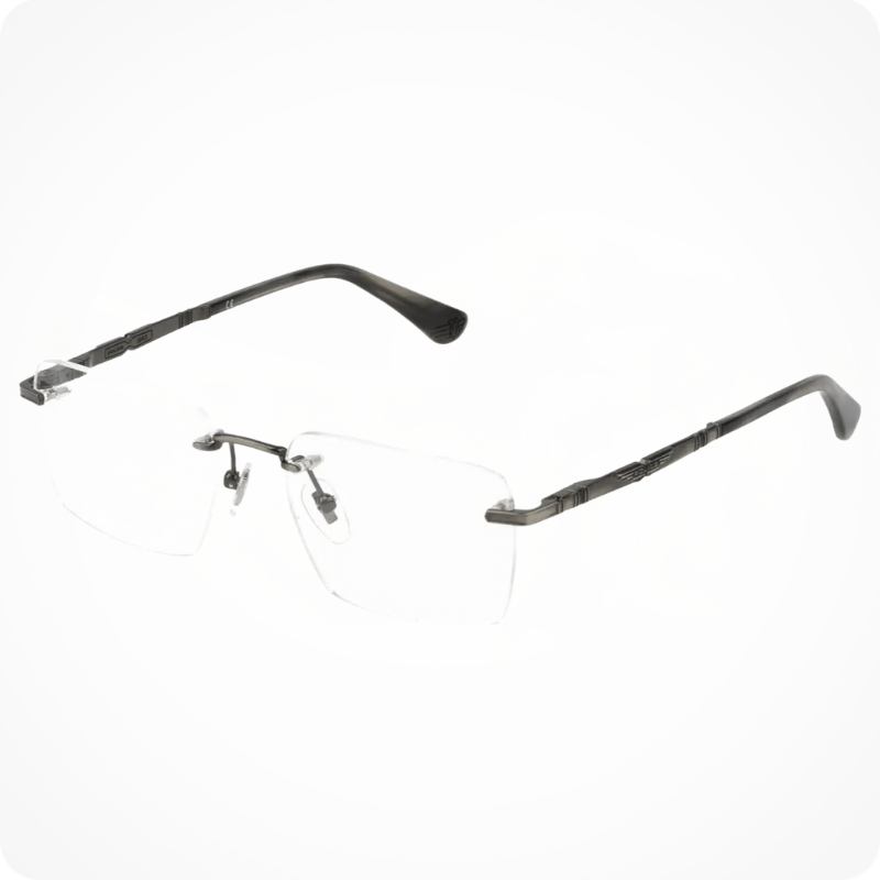 Police Square Style Eyeglasses Frame