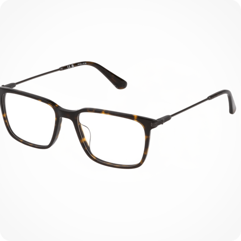 Police Square Style Eyeglasses Frame