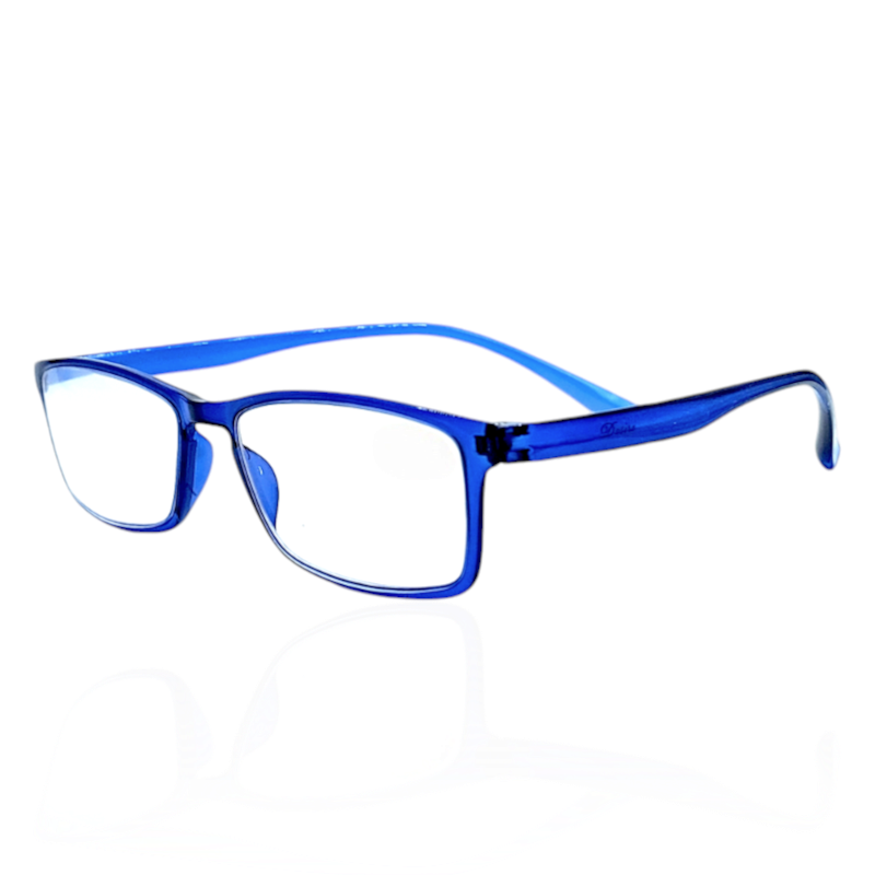 Desire Anti-Blue Light Reading Glasses - Shiny Blue